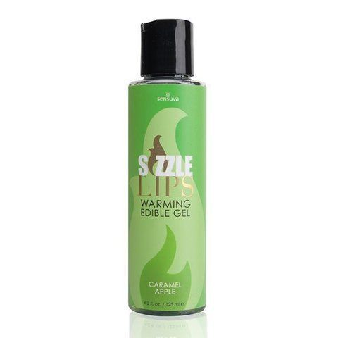 Зігрівальний масажний гель Sensuva Sizzle Lips Caramel Apple (125 мл) SO3209 фото