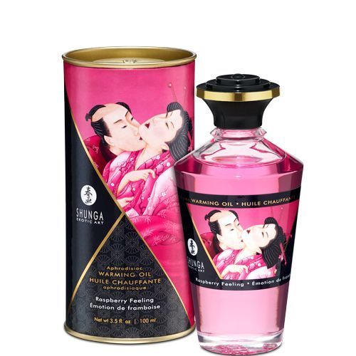 Розігрівальна олія Shunga Aphrodisiac Warming Oil – Raspberry Feeling (100 мл) SO2494 фото