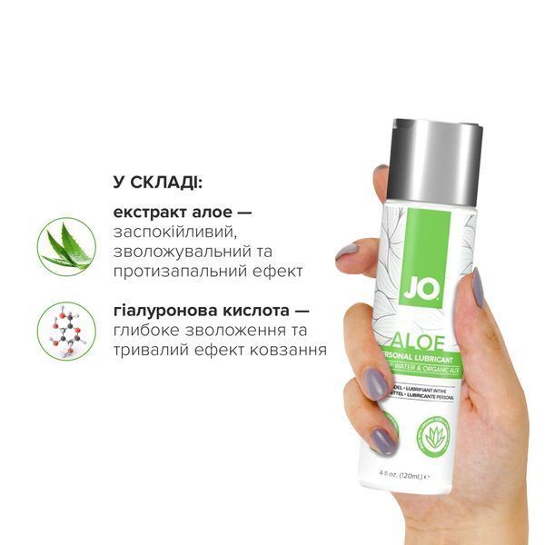 Лубрикант на водній основі JO H2O Aloe (120 мл) SX0722 фото