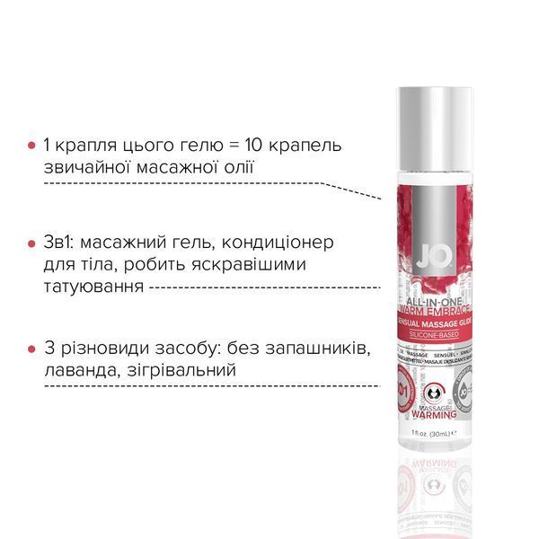 Розігріваючий масажний гель та змазка 2-в-1 System JO All-in-one Massage Glide - WARMING (30 мл) SO1515 фото