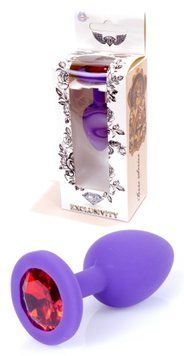 Силіконовий анальний пробка Boss Series - Jewellery Purple Silicon PLUG Medium Red M, BS6400086 BS6400086 фото