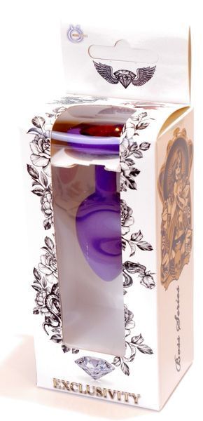 Силіконовий анальний пробка Boss Series - Jewellery Purple Silicon PLUG Medium Red M, BS6400086 BS6400086 фото