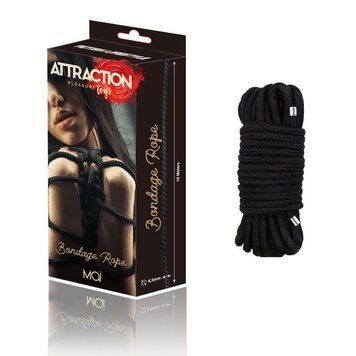 Мотузка для BDSM MAI Bondage Rope Black SO6573 фото