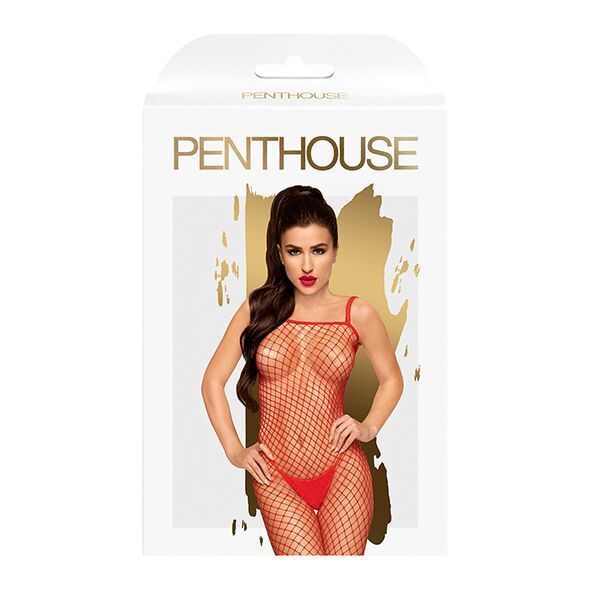 Бодістокінг у велику сітку Penthouse - Body Search Red S/L SO4409 фото