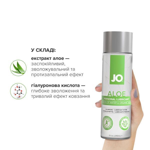 Лубрикант на водній основі JO H2O Aloe (240 мл) SX0723 фото