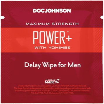 Пролонгуюча серветка Doc Johnson Power + Delay Wipe For Men SO3488 фото