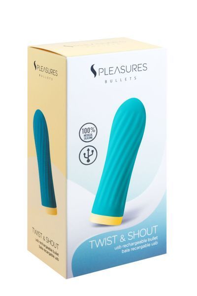 Віброкуля S Pleasures Bullets Twist & Shout Turquoise SX1607 фото