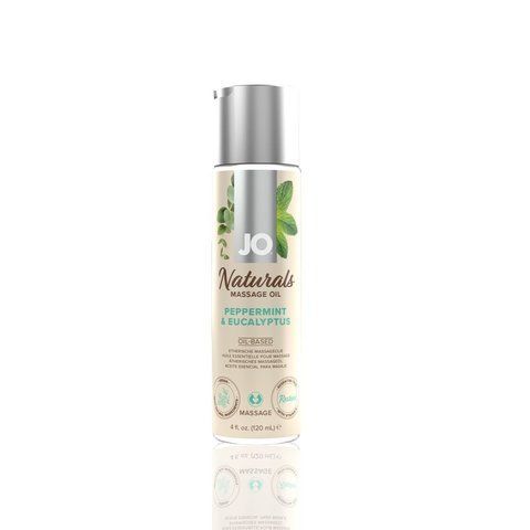 Масажна олія System JO - Naturals Massage Oil - Peppermint & Eucalyptus 120 мл SO6166 фото
