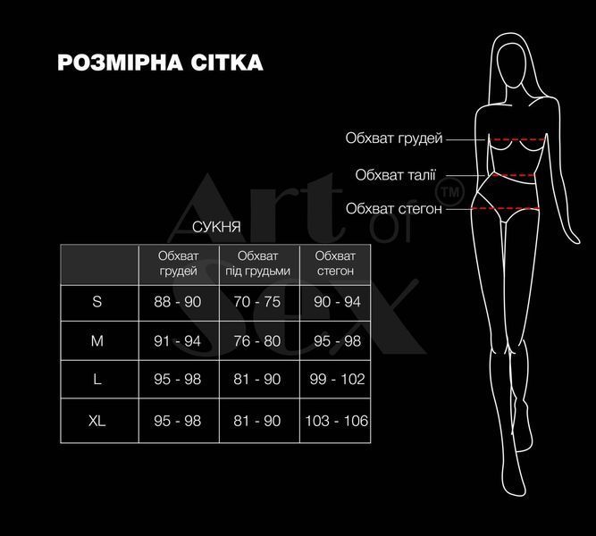 Сукня Art of Sex - Demeter, колір чорний з з ефектом мокрого оксамиту, розмір M SX3447 фото