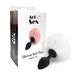 Силіконова пробка М Art of Sex - Silicone Bunny Tails Butt plug White SO6695 фото 3