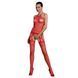 Бодістокінг Passion ECO BS006 red, з доступом, халтер, імітація підв&rsquo;язок SO7077 фото 1