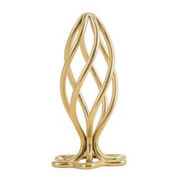 Анальна пробка LOCKINK SEVANDA Hollow Spiral Golden Metal S SX0882 фото