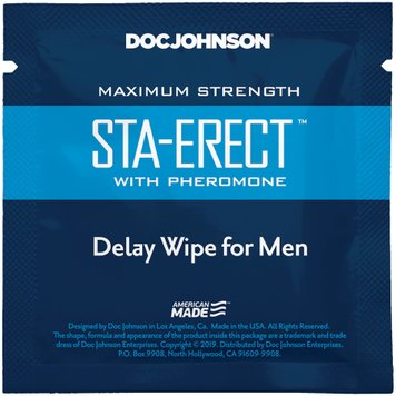 Пролонгуюча серветка Doc Johnson Sta-Erect Delay Wipe For Men SO3489 фото