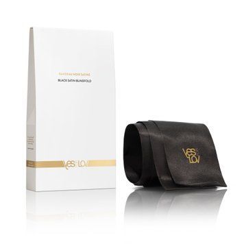 Сатинова пов&rsquo;язка-стрічка на очі YESforLOV BLACK SATIN BLINDFOLD SX4548 фото