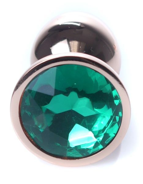 Анальний пробка Boss Series - Jewellery Red Gold PLUG Green S, BS6400115 BS6400115 фото