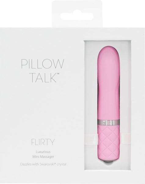 Розкішний вібратор PILLOW TALK - Flirty Pink з кристалом Сваровські SO2725 фото