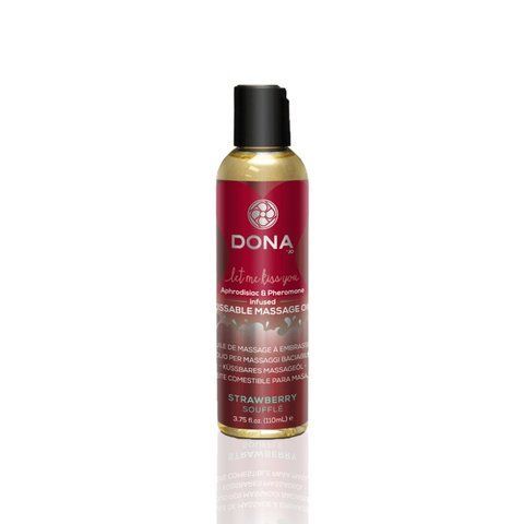 Масажна олія DONA Kissable Massage Oil Strawberry Souffle (110 мл) SO1537 фото