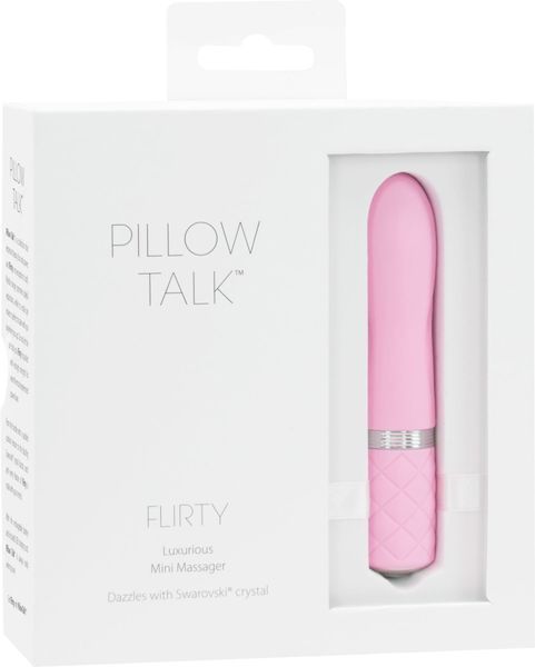 Розкішний вібратор PILLOW TALK - Flirty Pink з кристалом Сваровські SO2725 фото
