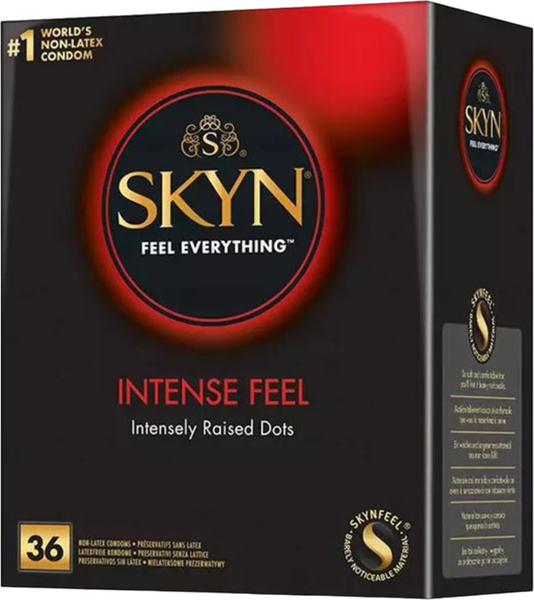 Презервативи безлатексні Skyn Intense Feel (ребристі, 36 шт) pr186-pack фото