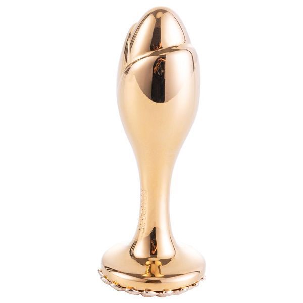 Анальна пробка з флогером LOCKINK SEVANDA White Pony-Tail Anal Rose-shape Plug SX0870 фото