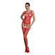 Бодістокінг Passion ECO BS007 red, з доступом, силуетний малюнок, імітація підв&rsquo;язок SO7080 фото 1