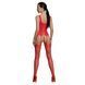 Бодістокінг Passion ECO BS007 red, з доступом, силуетний малюнок, імітація підв&rsquo;язок SO7080 фото 2