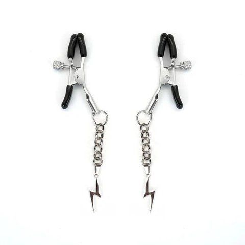 Затискачі для сосків Liebe Seele Lightning Nipple Clamps Silver SX1691 фото