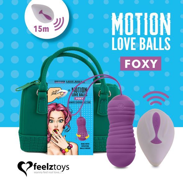 Вагінальні кульки з перлинним масажем FeelzToys Motion Love Balls Foxy SO3854 фото