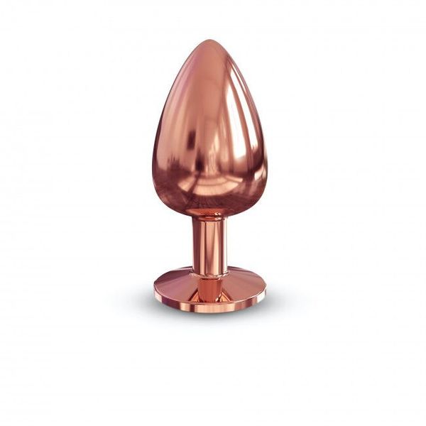 Металева анальна пробка із прикрасою у вигляді кристалу Dorcel - Diamond Plug Rose Gold L SO5530 фото