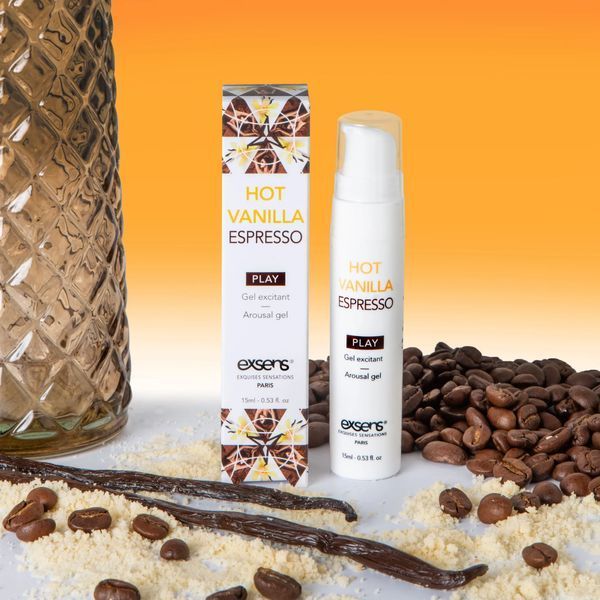 Стимулюючий гель EXSENS Kissable Hot Vanilla Espresso 15мл SO2368 фото