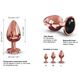 Металева анальна пробка із прикрасою у вигляді кристалу Dorcel - Diamond Plug Rose Gold L SO5530 фото 3