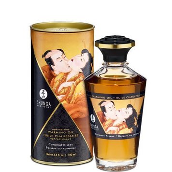 Розігрівальна олія Shunga Aphrodisiac Warming Oil – Caramel Kisses (100 мл) SO2501 фото