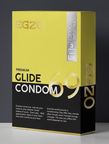 Презервативи в рясній смазці EGZO "Glide" №3 CC08 фото