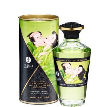 Розігрівальна олія Shunga Aphrodisiac Warming Oil &ndash; Midnight Sorbet (100 мл) SO2502 фото
