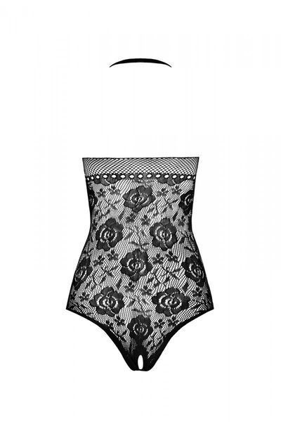 Бодістокінг з імітацією корсетної шнурівки Passion BS094 One Size, black SO8923 фото
