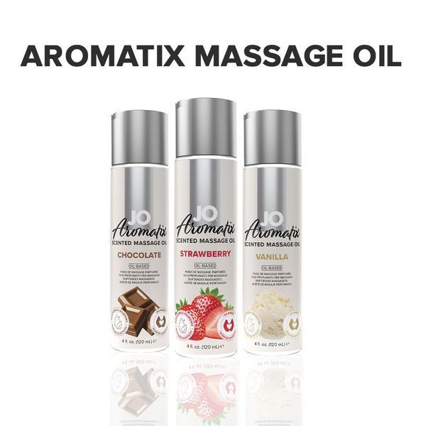 Натуральна масажна олія System JO Aromatix &mdash; Massage Oil &mdash; Strawberry 120 мл SO6768 фото