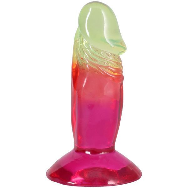 Дилдо Doc Johnson Crystal Jellies - 4.5 Inch Classic Dong - Rainbow SX4488 фото