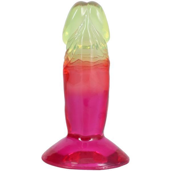 Дилдо Doc Johnson Crystal Jellies - 4.5 Inch Classic Dong - Rainbow SX4488 фото