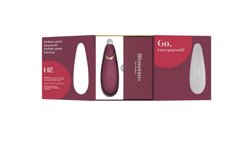 Вакуумний стимулятор Womanizer Premium 2 - Bordeaux SO8750 фото