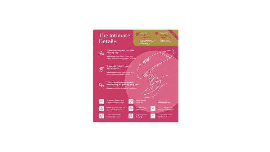 Вакуумний стимулятор Womanizer Premium 2 - Raspberry 400805 фото