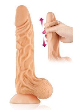 Фалоімітатор із рухомою крайньою плоттю Real Body &mdash; Real Max SO1890 фото