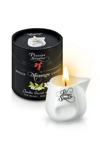Масажна свічка Plaisirs Secrets White Tea (80 мл) SO1858 фото
