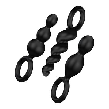 Набір анальних іграшок Satisfyer Plug black (set of 3) - Booty Call SO2323 фото