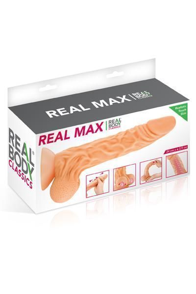Фалоімітатор із рухомою крайньою плоттю Real Body &mdash; Real Max SO1890 фото
