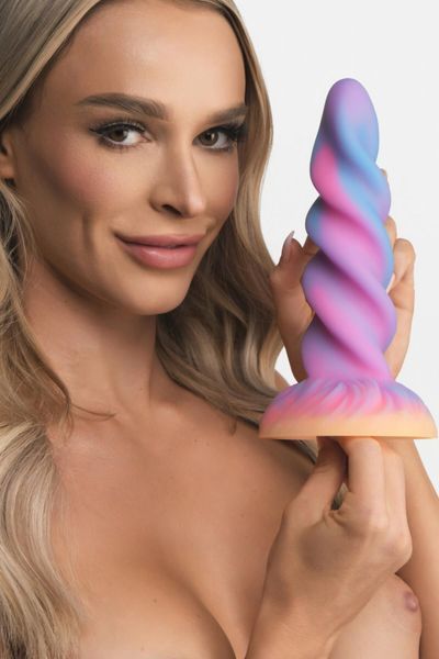 Фентезійний фалоімітатор Creature Cocks Glow-in-the-Dark Unicorn Dildo SX2205 фото