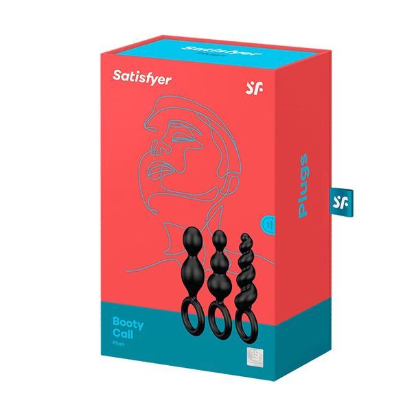 Набір анальних іграшок Satisfyer Plug black (set of 3) - Booty Call SO2323 фото