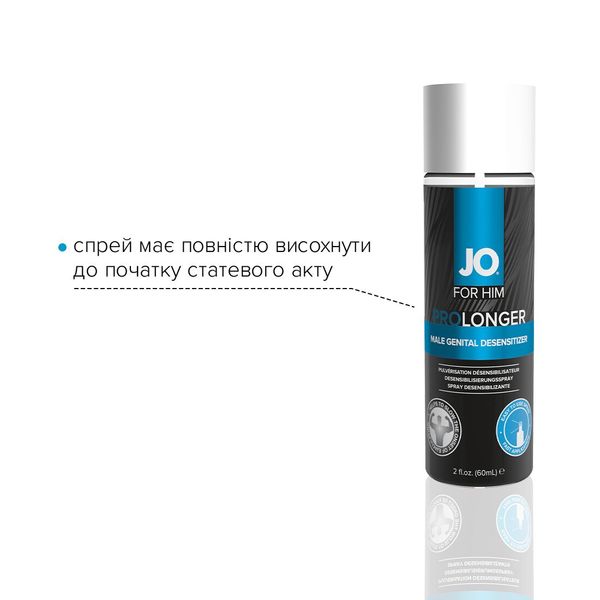 Пролонгувальний спрей System JO Prolonger Spray with Benzocaine (60 мл) SO1832 фото