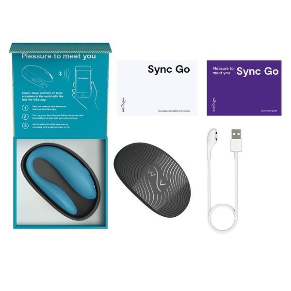 Смарт-вібратор для пар We-Vibe Sync GO Turquoise 540097 фото