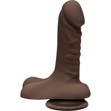 Фалоімітатор Doc Johnson The D - Super D - 6 Inch With Balls - ULTRASKYN - Chocolate SO3497 фото