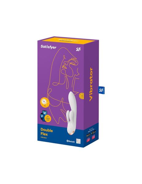 Смарт вібратор-кролик із подвійним відростком Satisfyer Double Flex White SO6095 фото